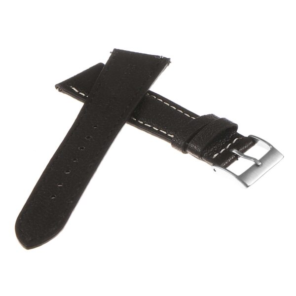 Top Grain Pebbled Leather Watch Band black by Watch Straps Canada