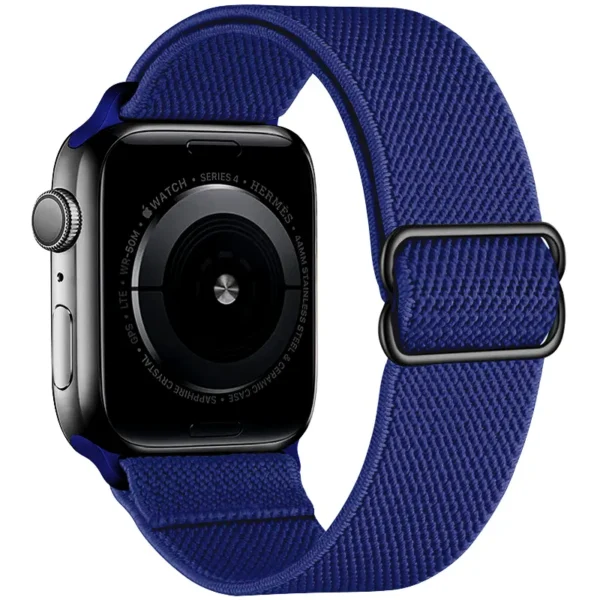 Watch Straps Co Elastic Apple Watch loop band that stretches and can be adjusted in royal blue