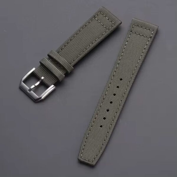 WSC Canvas & Leather Watch Band - Army Green